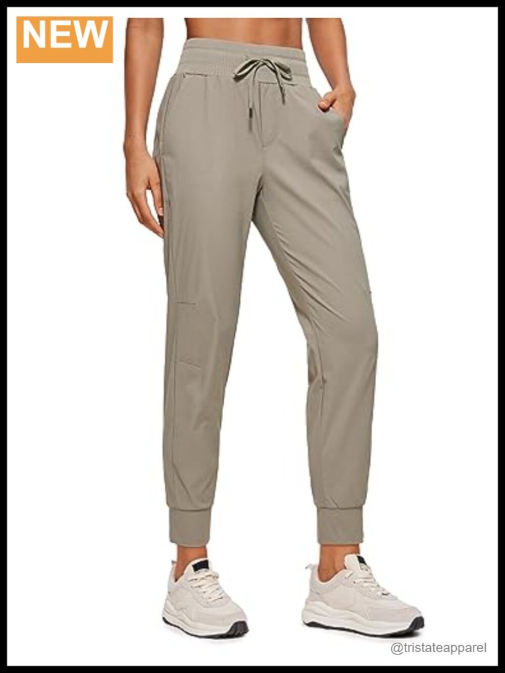 CRZ YOGA Lightweight Ripstop Hiking Joggers High Rise Tapered 27.5" Inseam